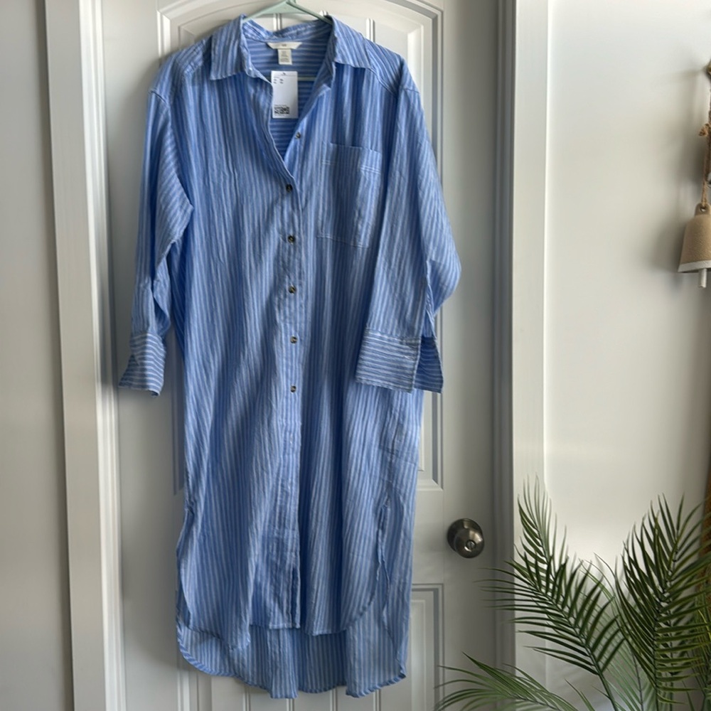 NEW H&M midi length shirt dress
